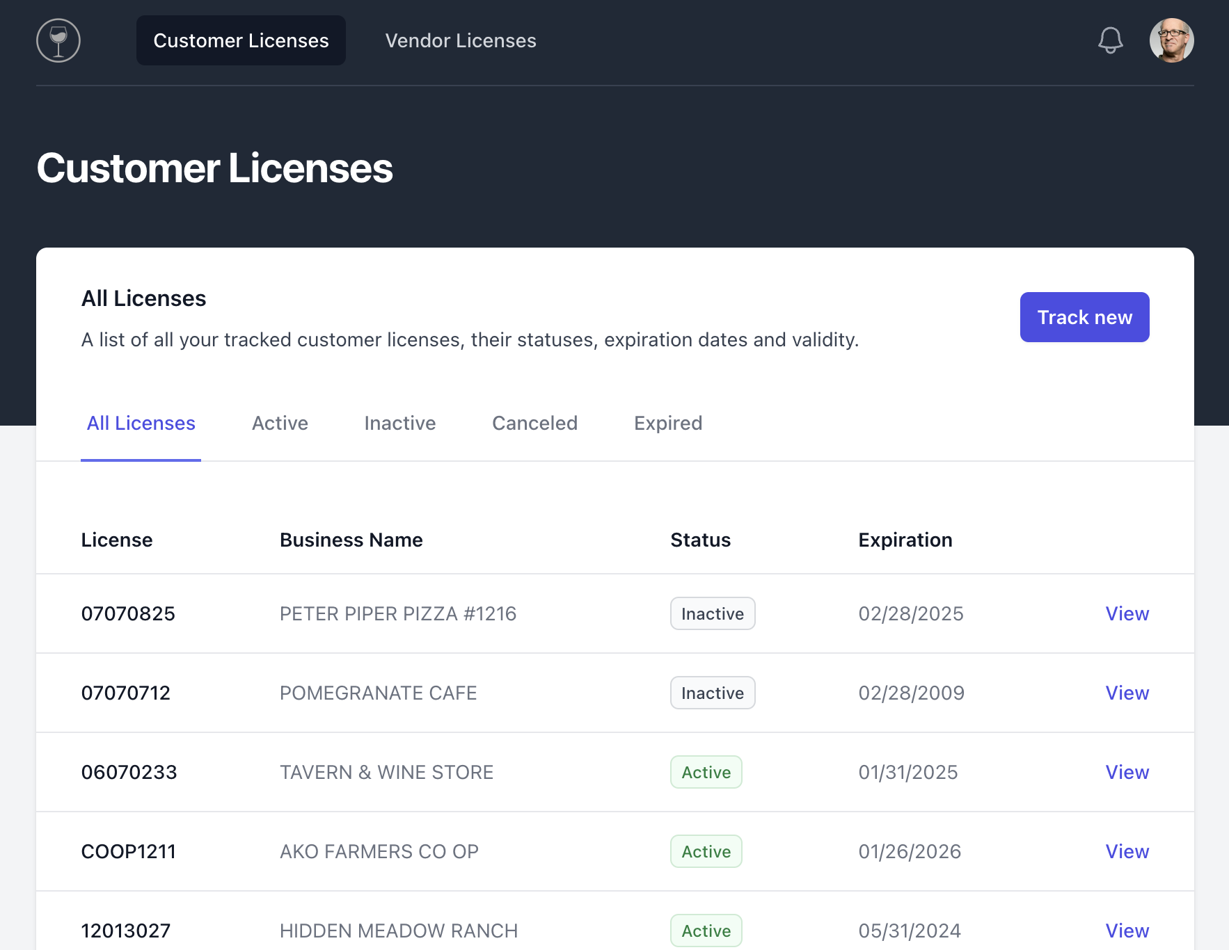 LicenseSearcher — Liquor License Tracking